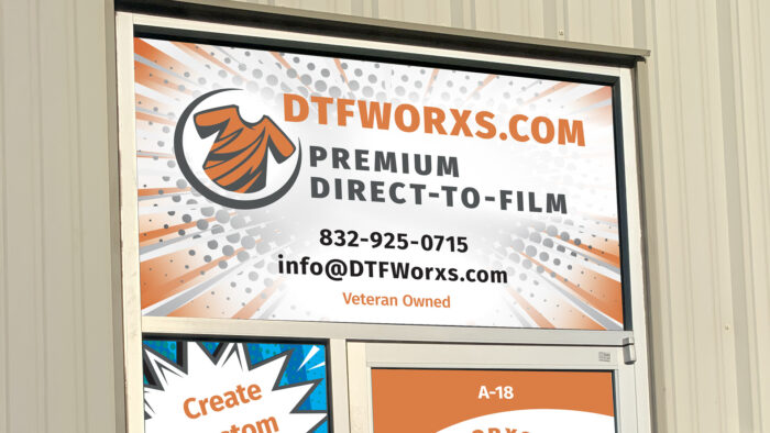 Exterior window graphics simulation